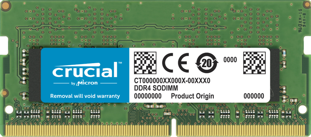 32GB Crucial 3200MHz PC4-25600 CL22 1.2V 260-pin DDR4 SO-DIMM