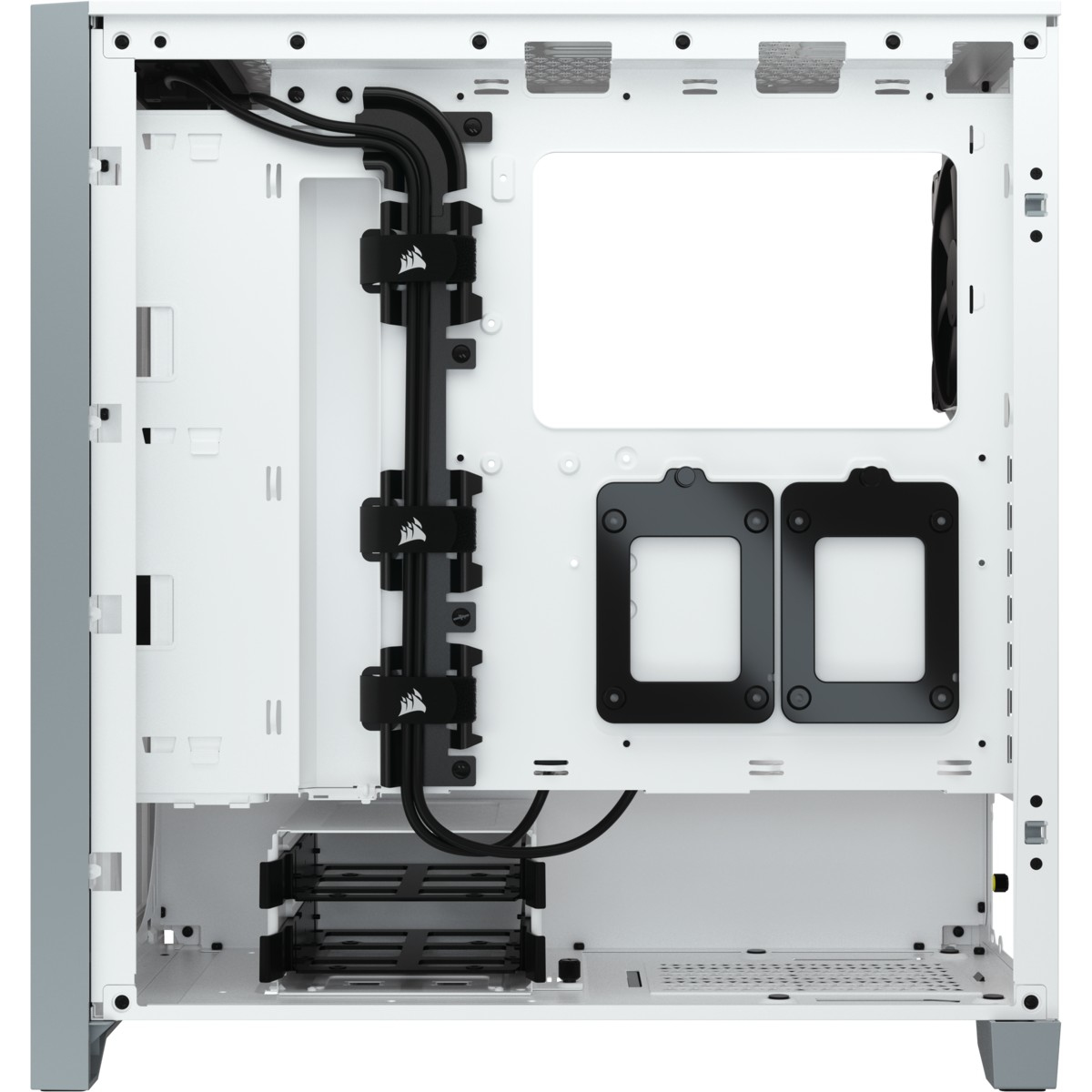 Corsair 4000D Airflow Mid-Tower ATX-Behuizing van Gehard Glas (Voorpaneel met Hoge Luchtstroom, Zijpaneel van Gehard Glas, RapidRoute- kabelbeheersysteem, Inclusief Twee Fans van 120 mm) Zwart