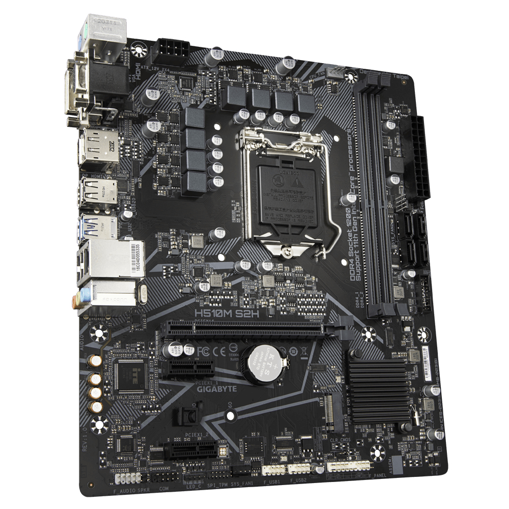 Gigabyte Intel H510 S2H LGA 1200 Socket H5 Micro ATX Motherboards