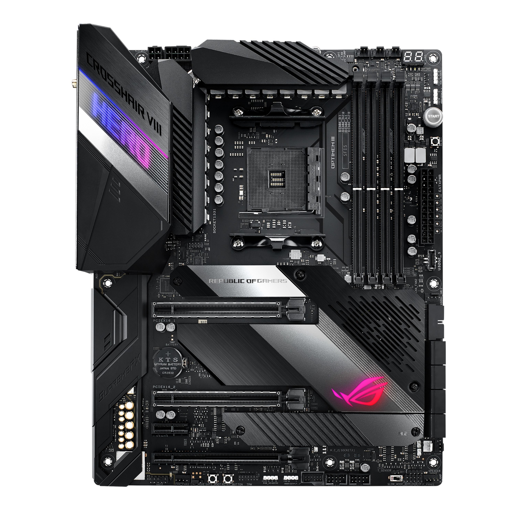 ASUS ROG Crosshair VIII Hero AMD X570 Socket AM4 ATX DDR4-SDRAM