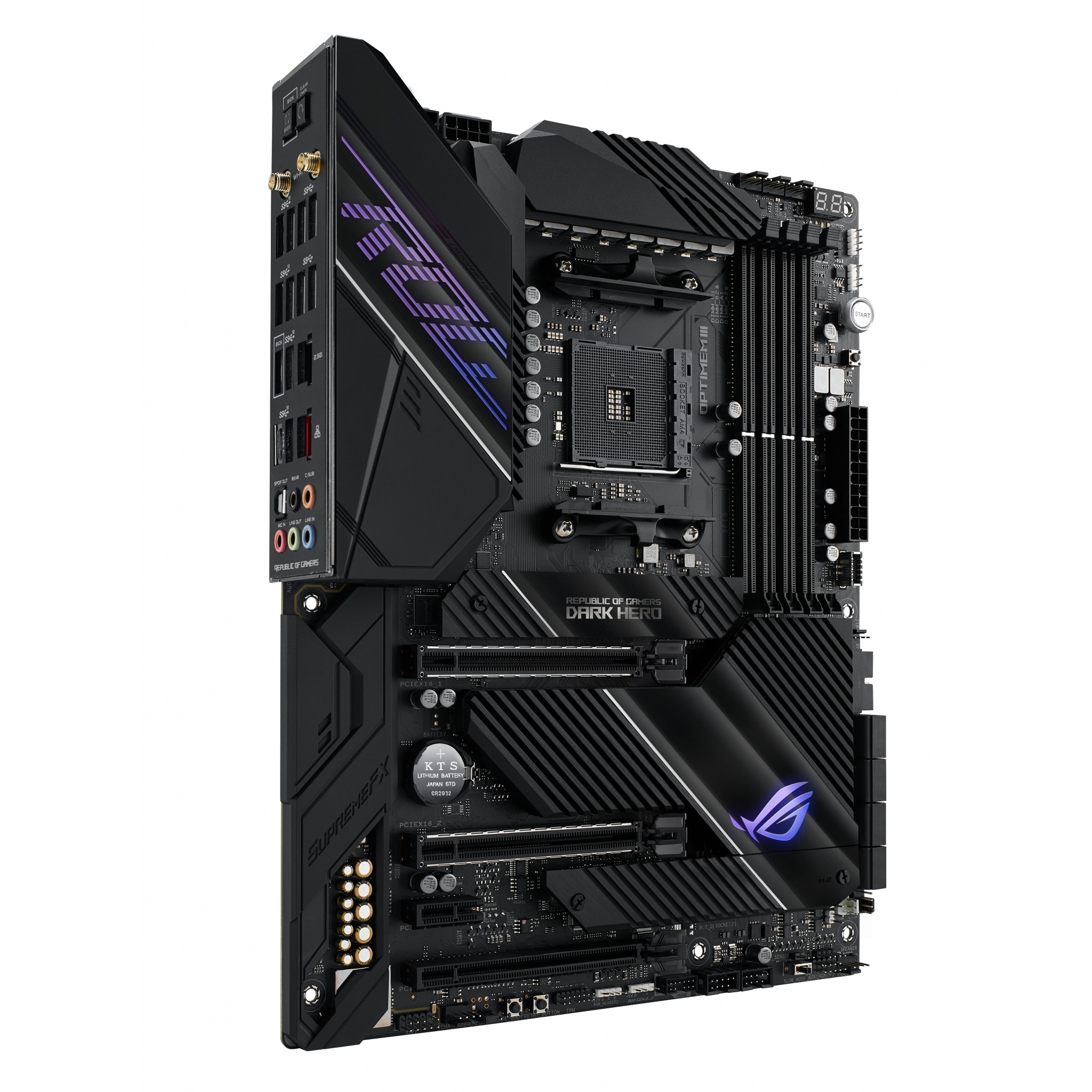 ASUS X570 ROG Crosshair VIII Dark Hero美品 ASUS ROG Crosshair VIII Dark Hero AMD X570 AM4 ATX DDR4-SDRAM