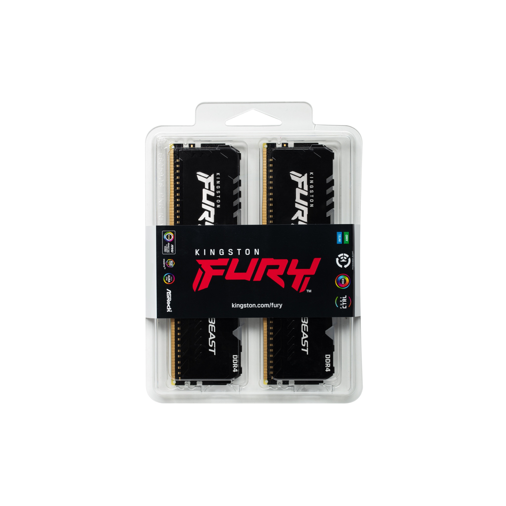 32GB Kingston Fury Beast RGB DDR4 3600MHz Dual Memory Kit (2x16GB)