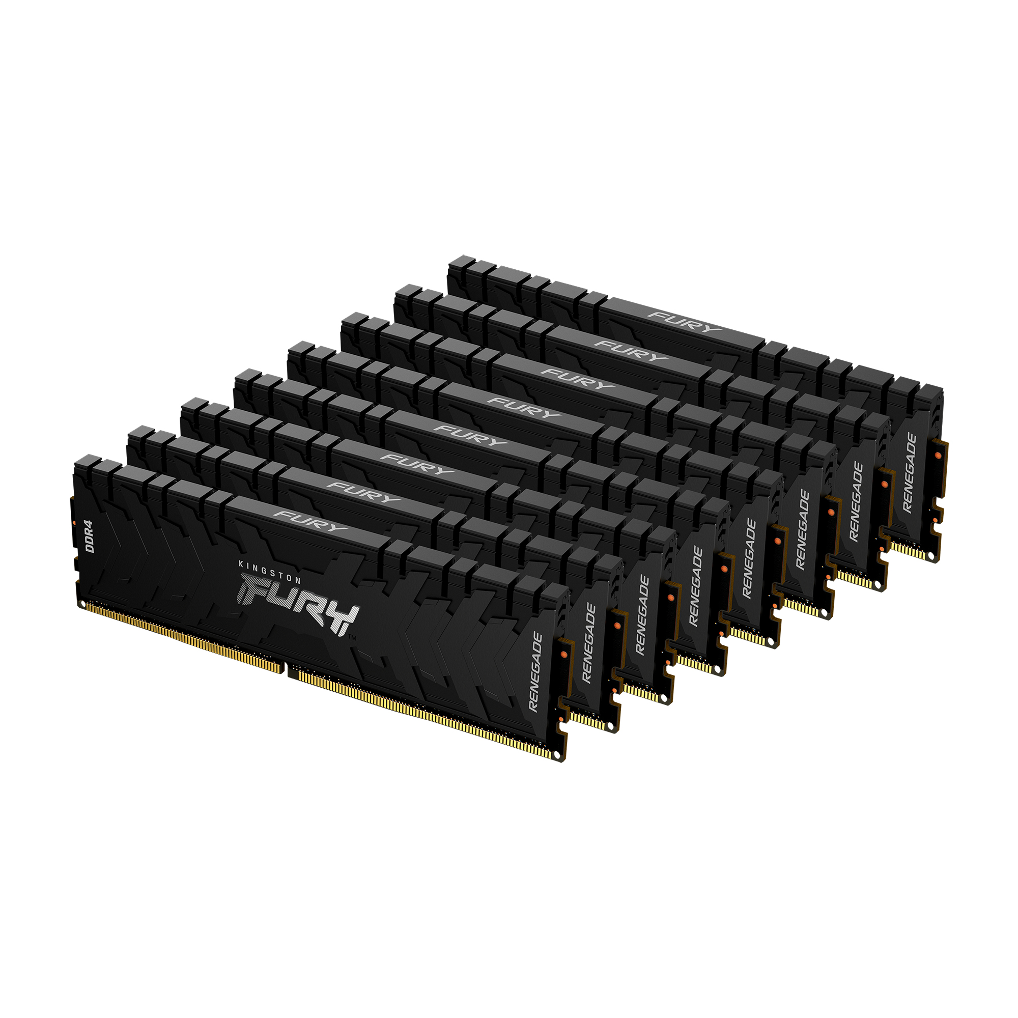 Kingston FURY Renegade 256GB Black 8x32GB 3200MHz DDR4 CL16 Desktop Memory Kit of 8 KF432C16RBK8/256 