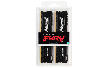 8GB Kingston Fury Beast 3200MHz DDR4 Dual Memory Kit (2 x 4GB) - Black