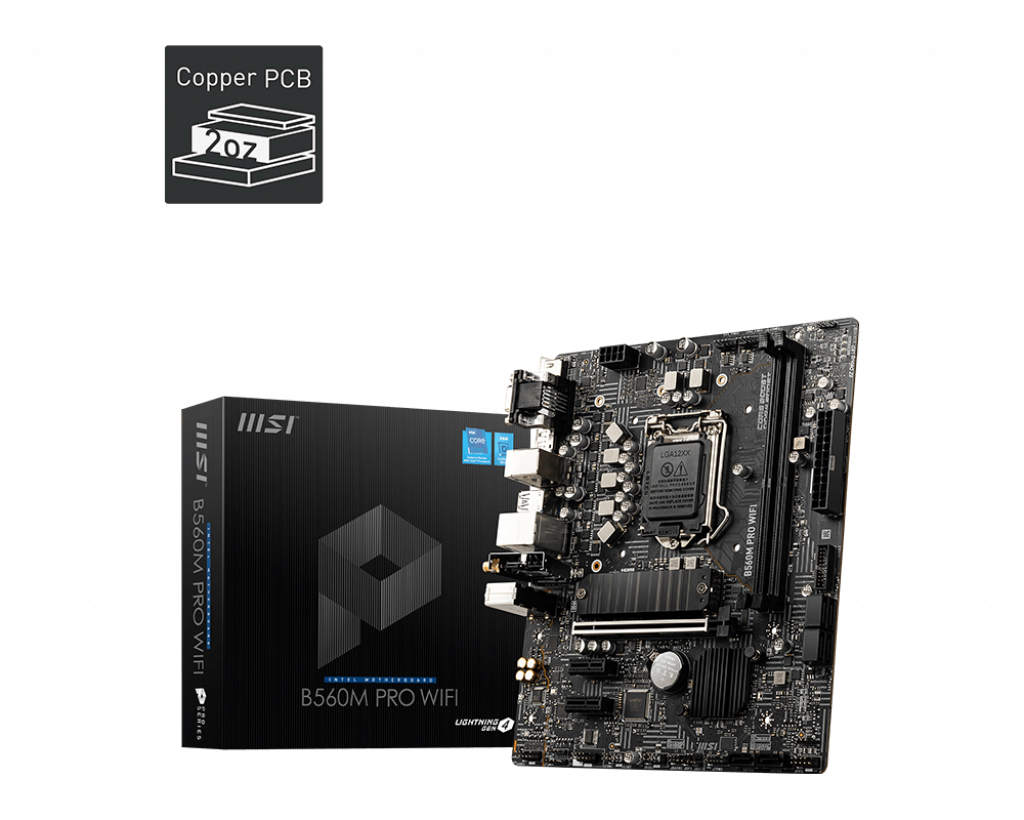MSI B560M PRO Intel B560 LGA 1200 Micro ATX Motherboard