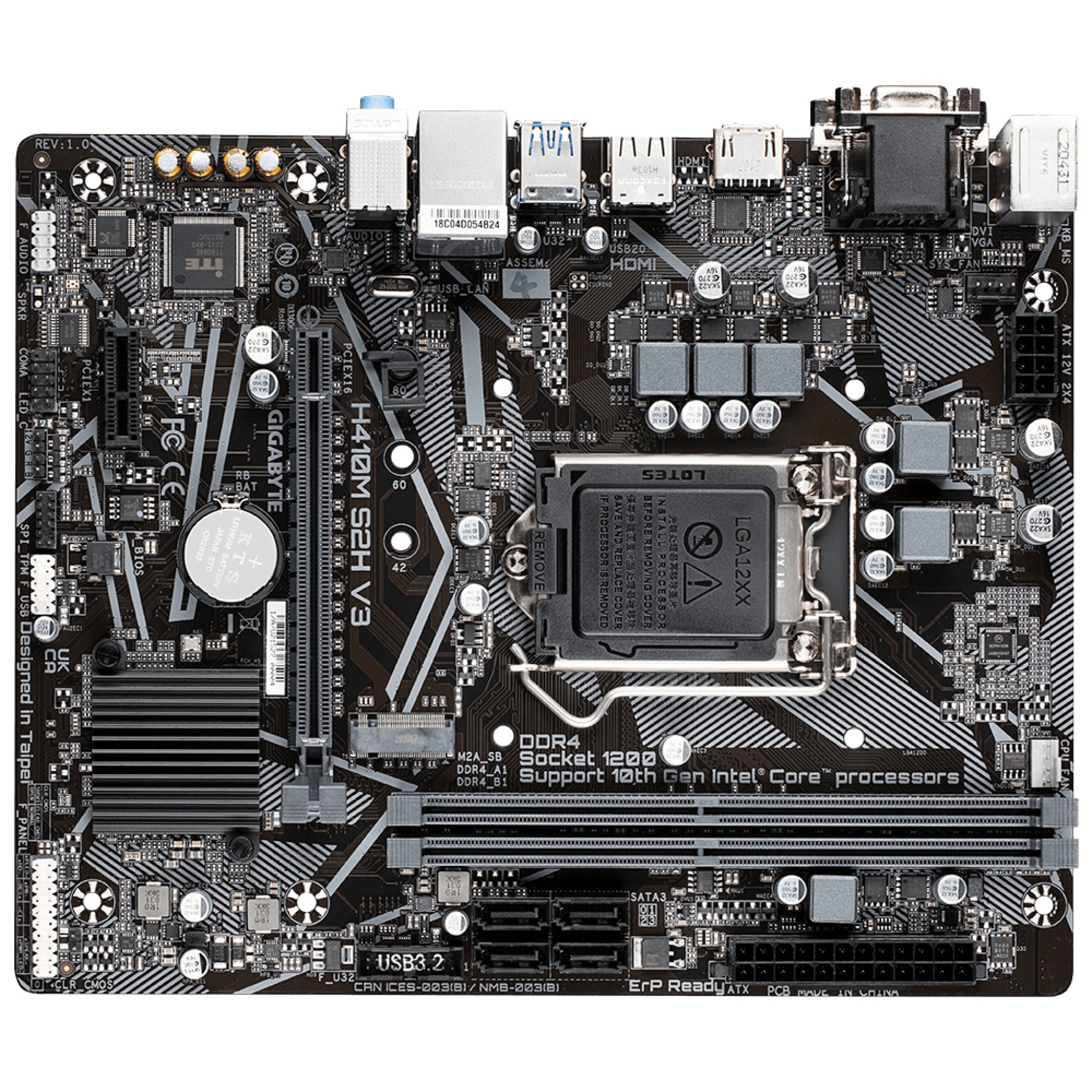 Gigabyte H410M S2H V3 Intel H510 LGA 1200 Micro ATX DDR4-SDRAM