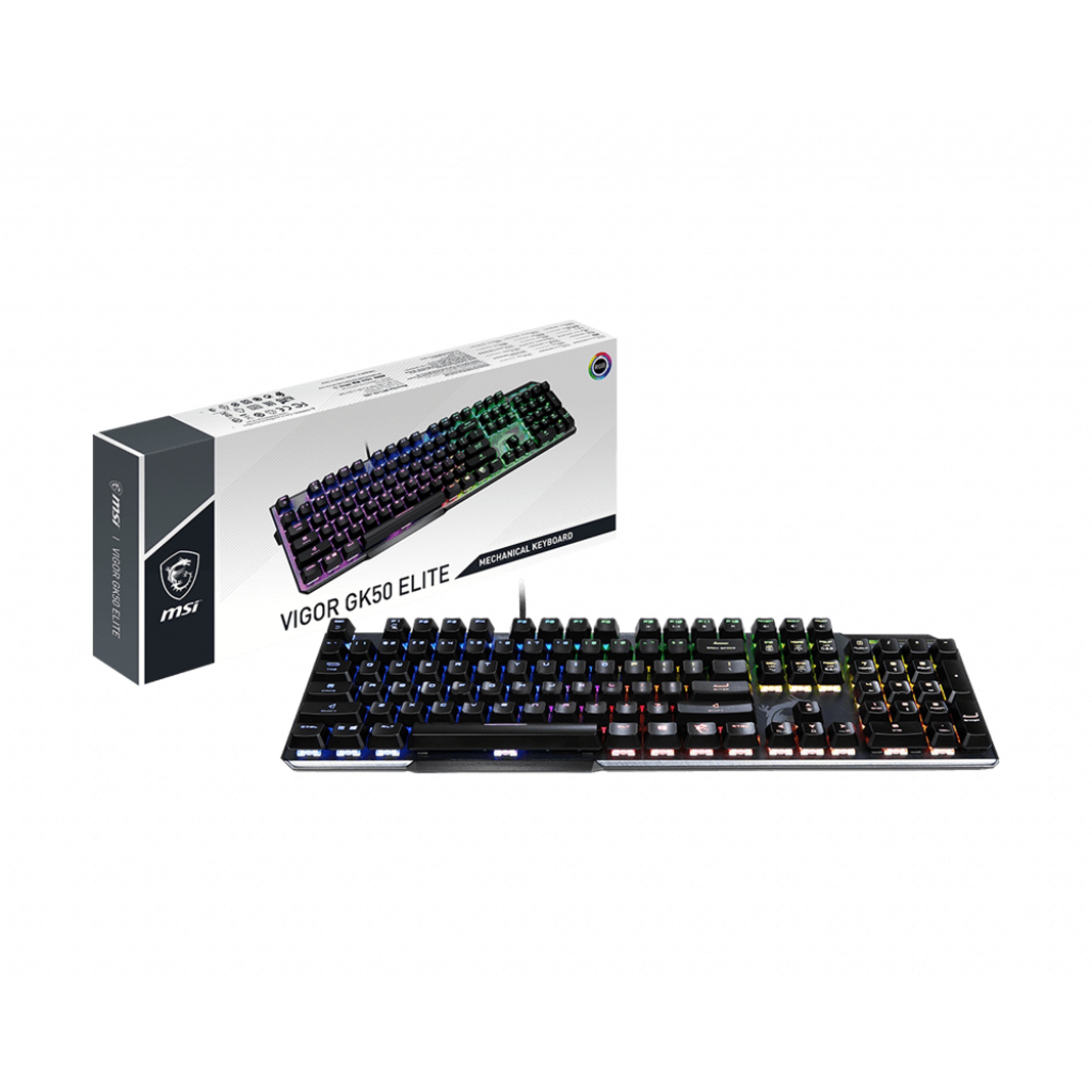 MSI Vigor GK50 Elite USB QWERTZ Keyboard - German Layout - Black