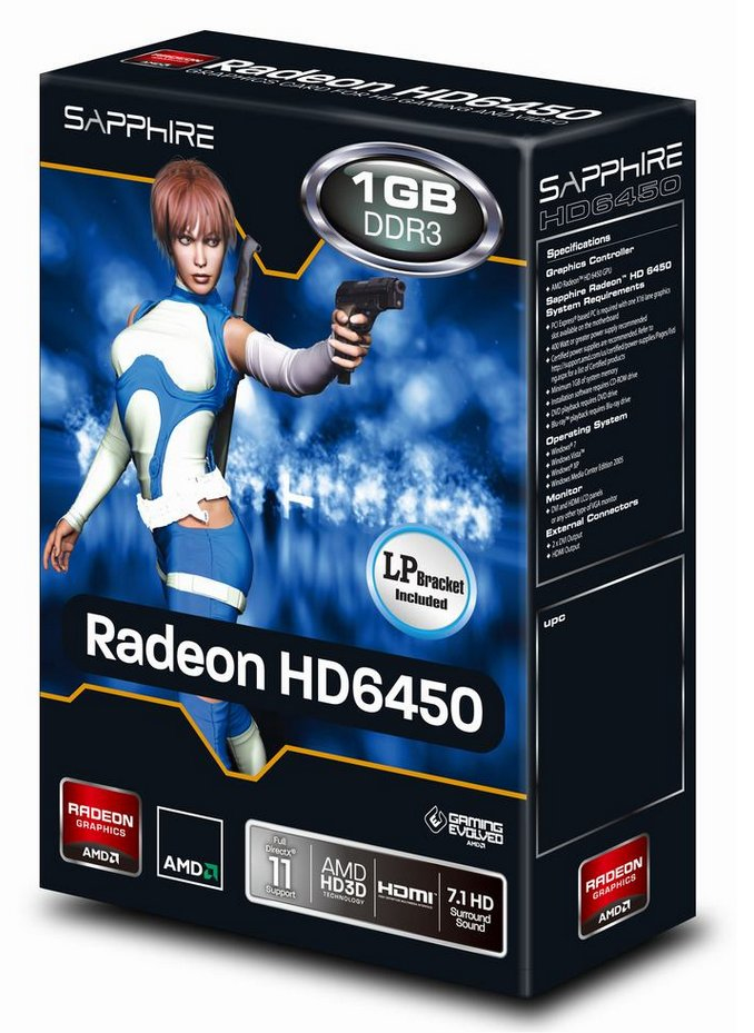 Sapphire Radeon HD6450 1GB DDR3 Graphics Card