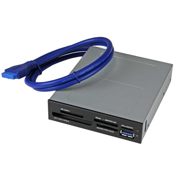 StarTech USB3.0 Internal Multi-Card Reader - Black Metallic