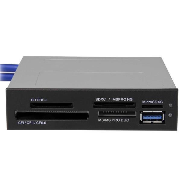 StarTech USB3.0 Internal Multi-Card Reader - Black Metallic