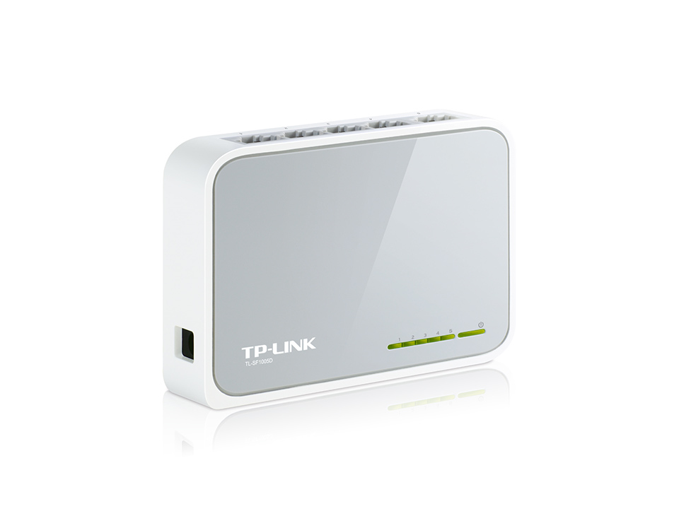 Power-Saving TP-LINK TL-SF1005D 10/100Mbps 5-Port Unmanaged Desktop Switch 