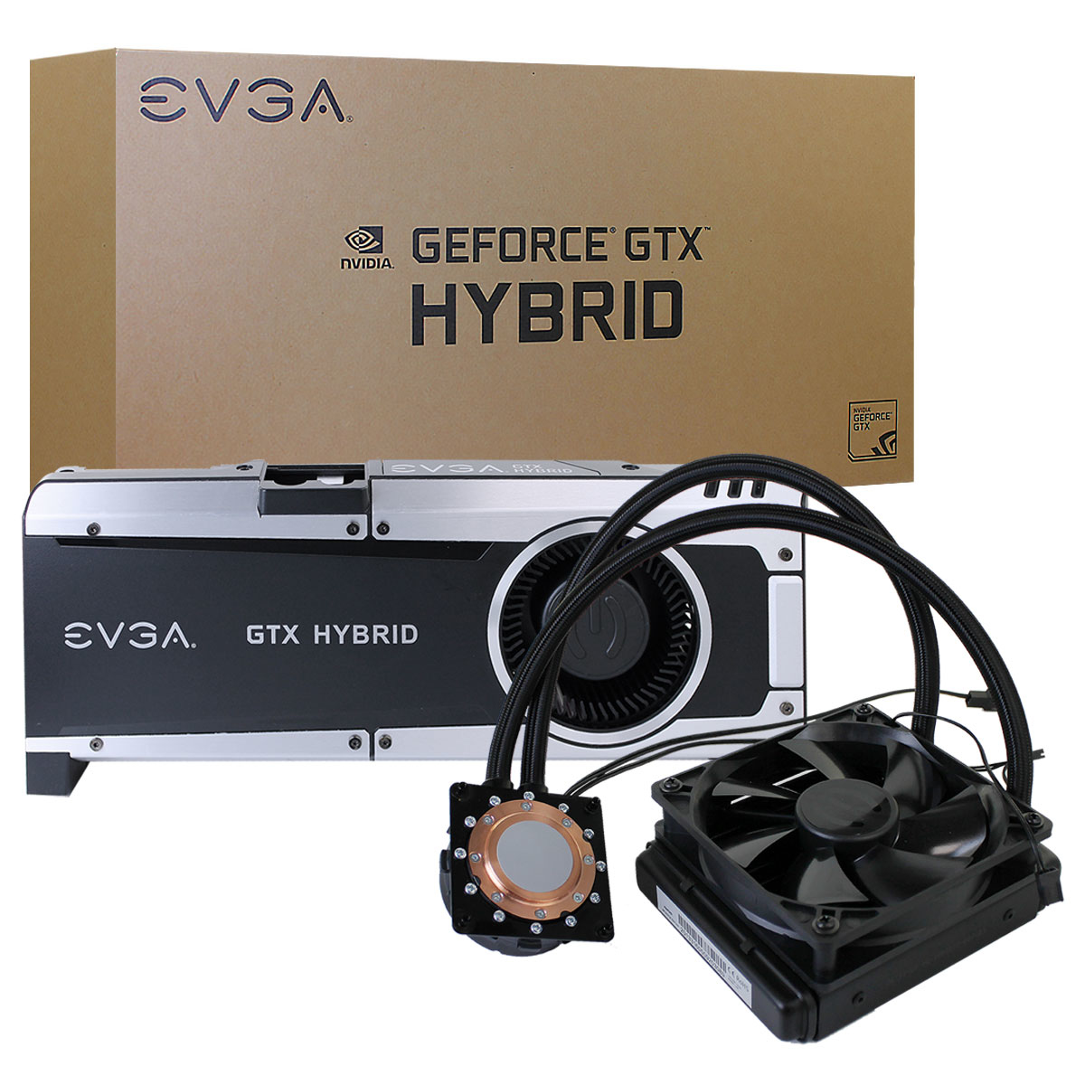 EVGA GeForce GTX 1070/80 Radiator Hybrid Water Cooler Fan Black
