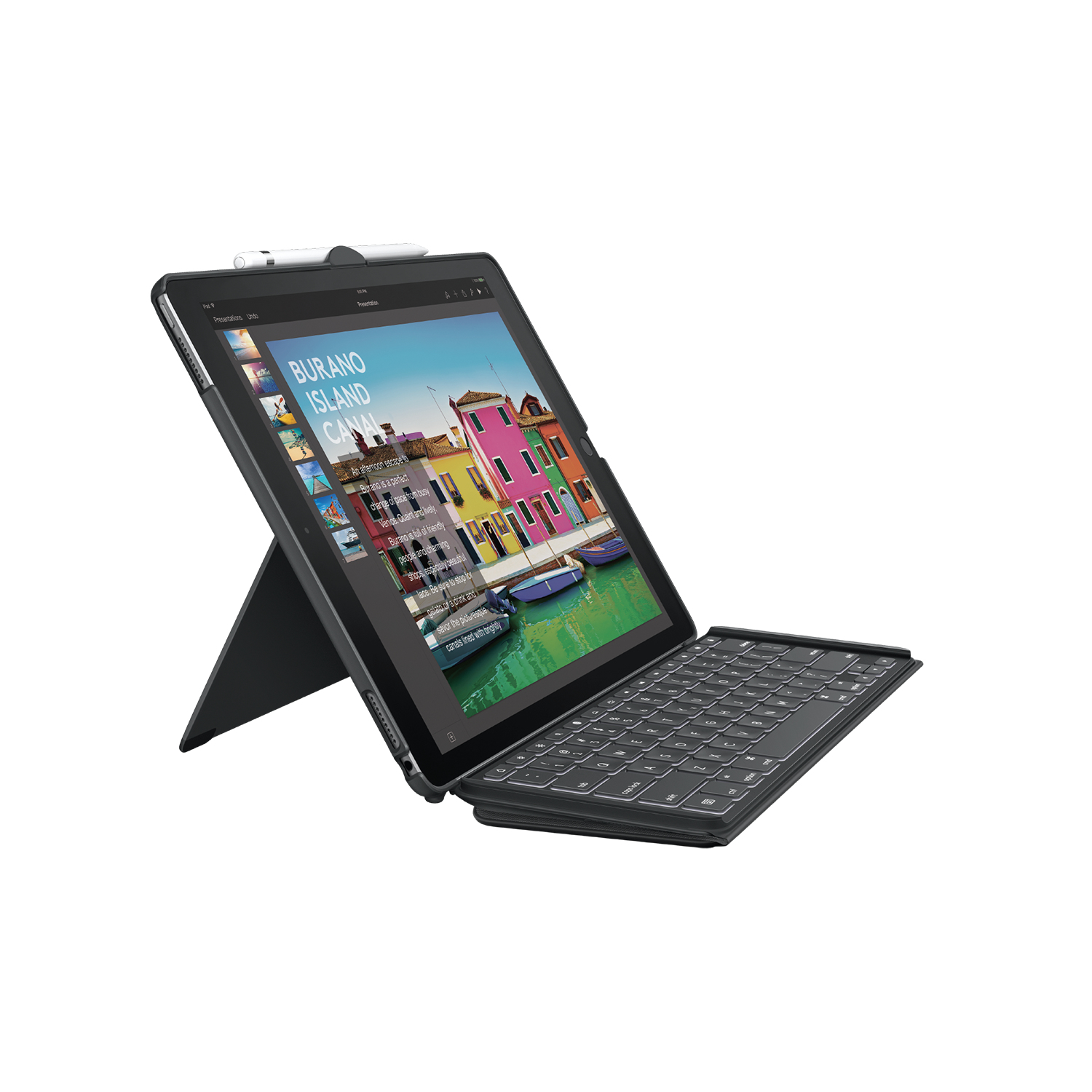 Logitech Slim Combo Case for iPad Pro (10.5") iPad 3rd gen French Layout - Black - Non Exclusive