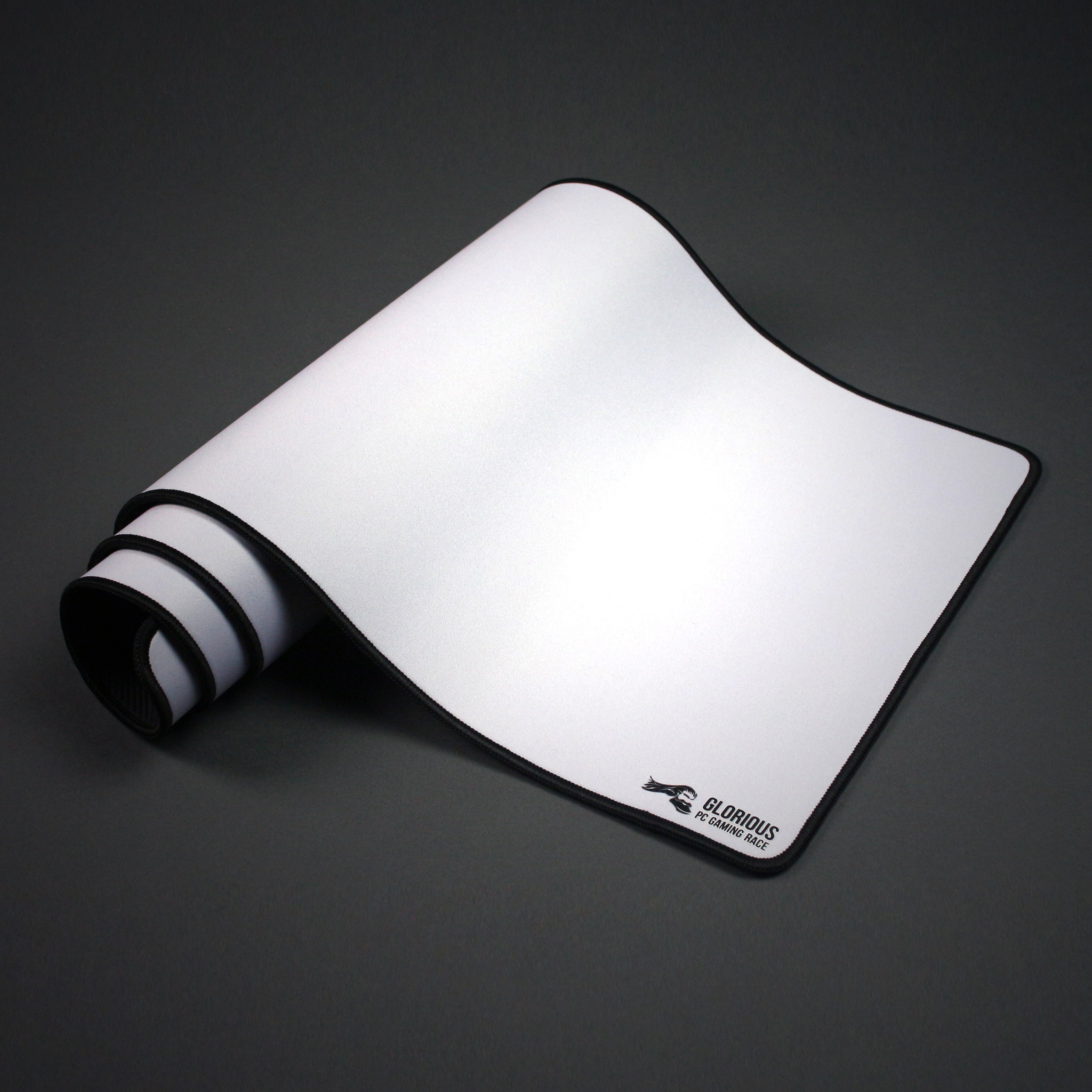 Glorious PC Gaming Race RNAB07JP6P8Y2 glorious extended gaming mouse  pad/mat - long white cloth mousepad, stitched edges