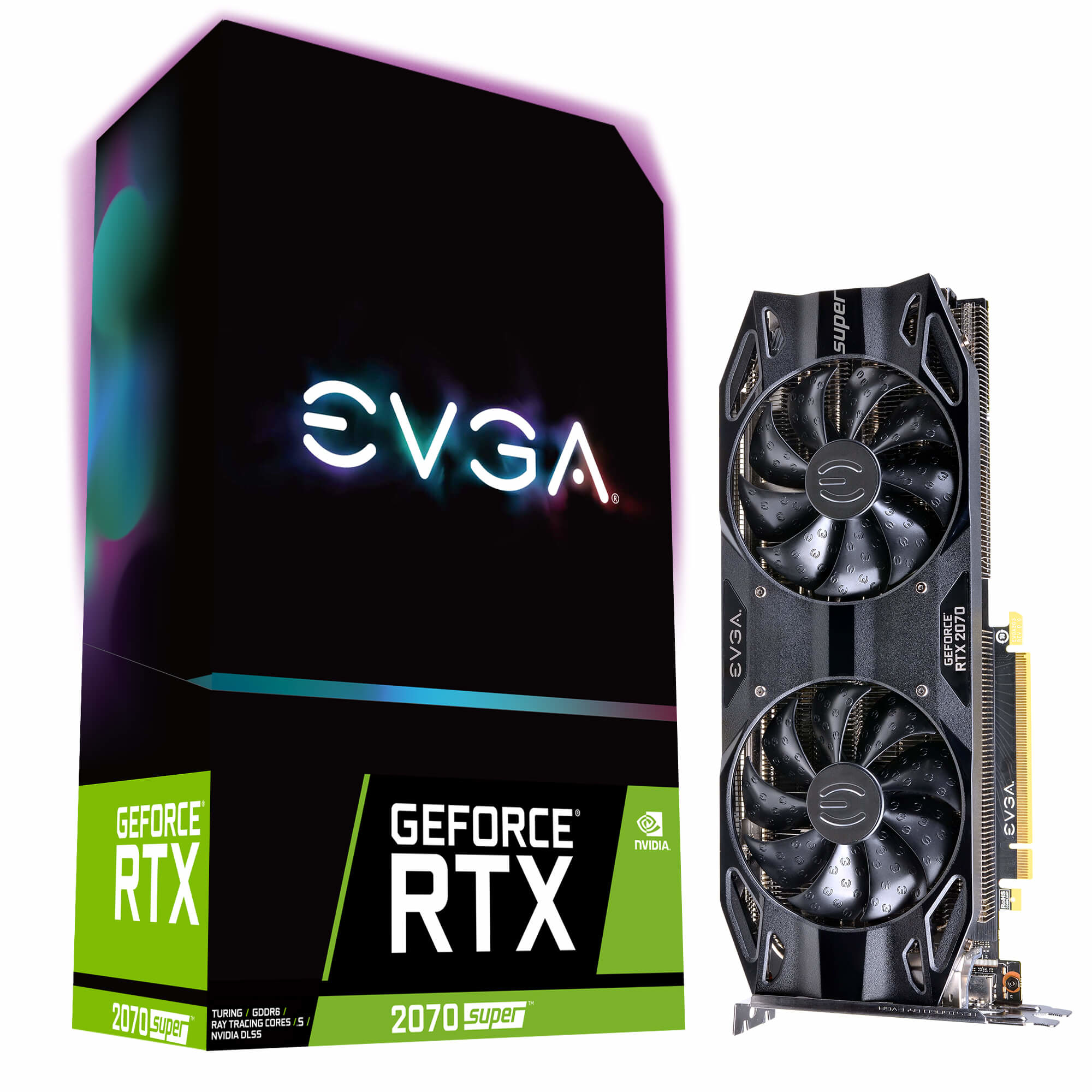 EVGA GeForce RTX 2070 Super Black Gaming Dual Fan Graphics Card GB