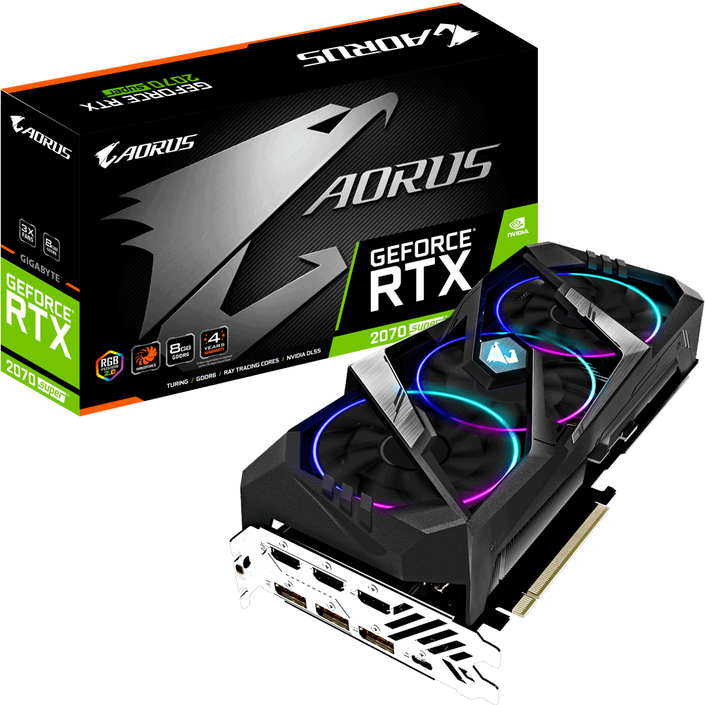 GIGABYTE GeForce RTX GV-N2070WF3-8GC GIGABYTE GEFORCE RTX 2070