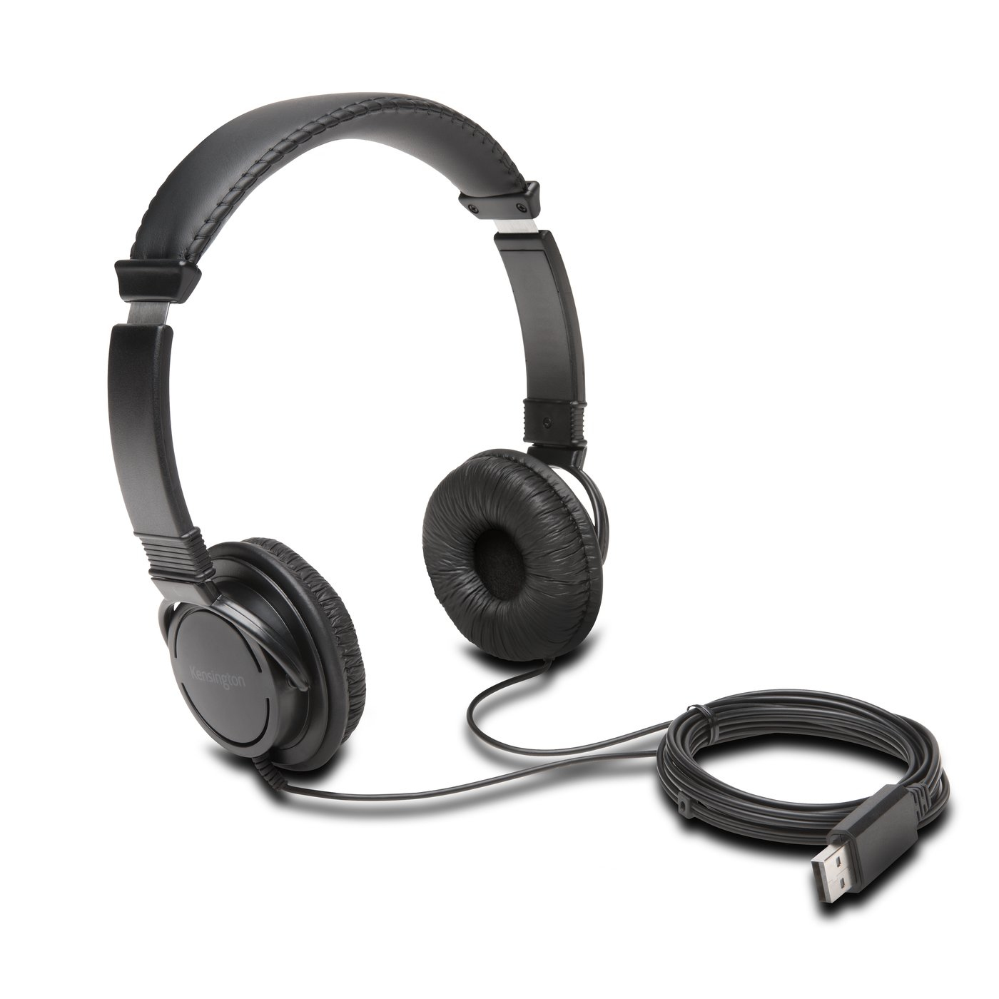 Kensington USB Wired HiFi Headphones Black 6 ft