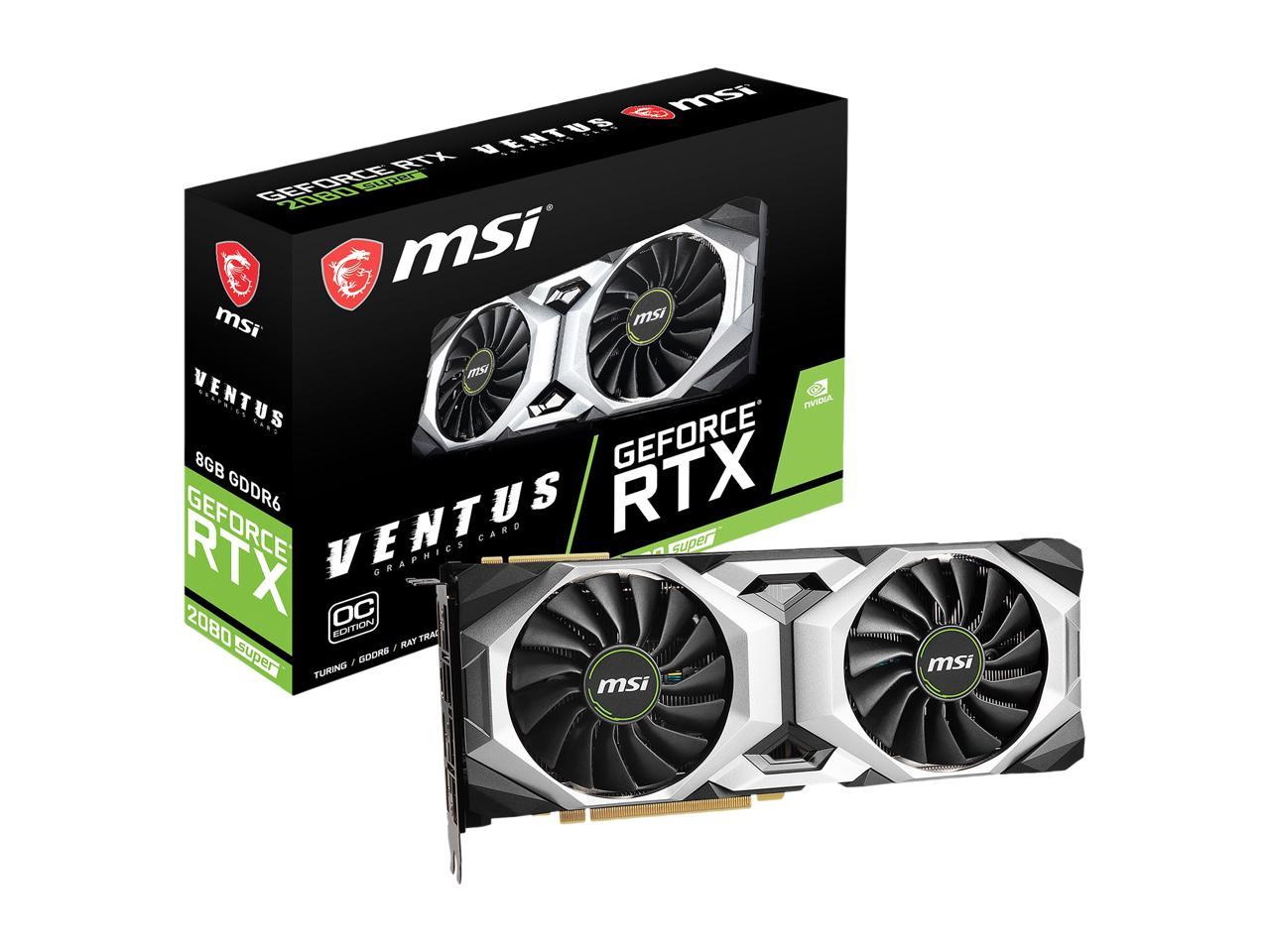 MSI GeForce RTX 2080 Super Ventus XS OC Dual Fan Graphics Card GB