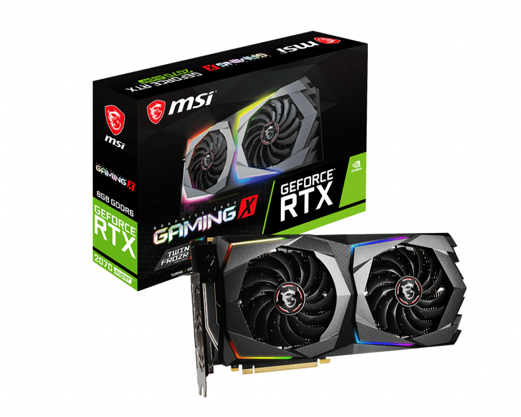 【ジャンク品】MSI GeForce RTX 2070 SUPER MSI GeForce RTX 2070 Super Gaming X RGB Dual Fan Graphics Card - 8 GB