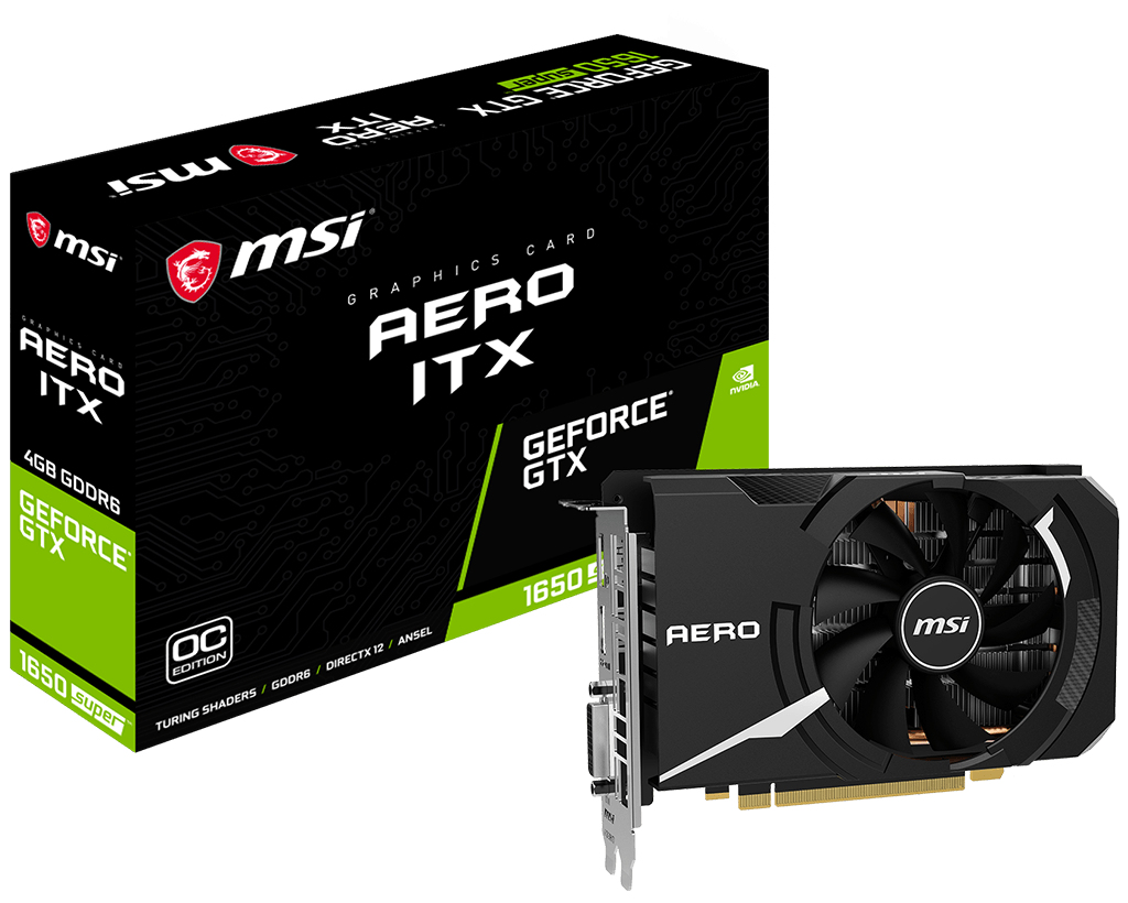 MSI GTX 1650 SUPER AERO 4G動作確認済み MSI GeForce GTX 1650 Super Aero ITX OC Graphics Card - 4 GB