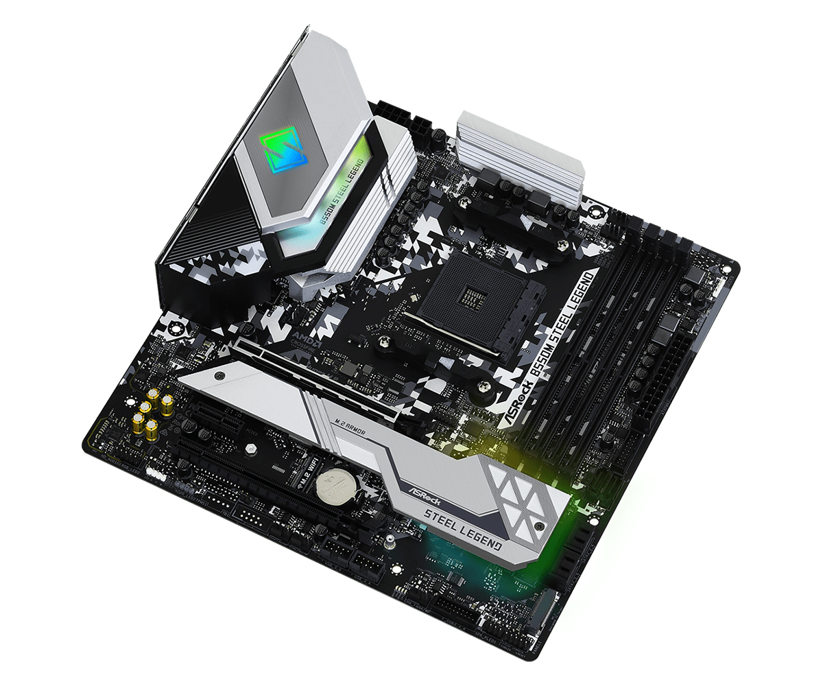 ジャンク ASRock B550M Steel Legend ASRock Steel Legend B550M AMD Micro-ATX DDR4-SDRAM Motherboard