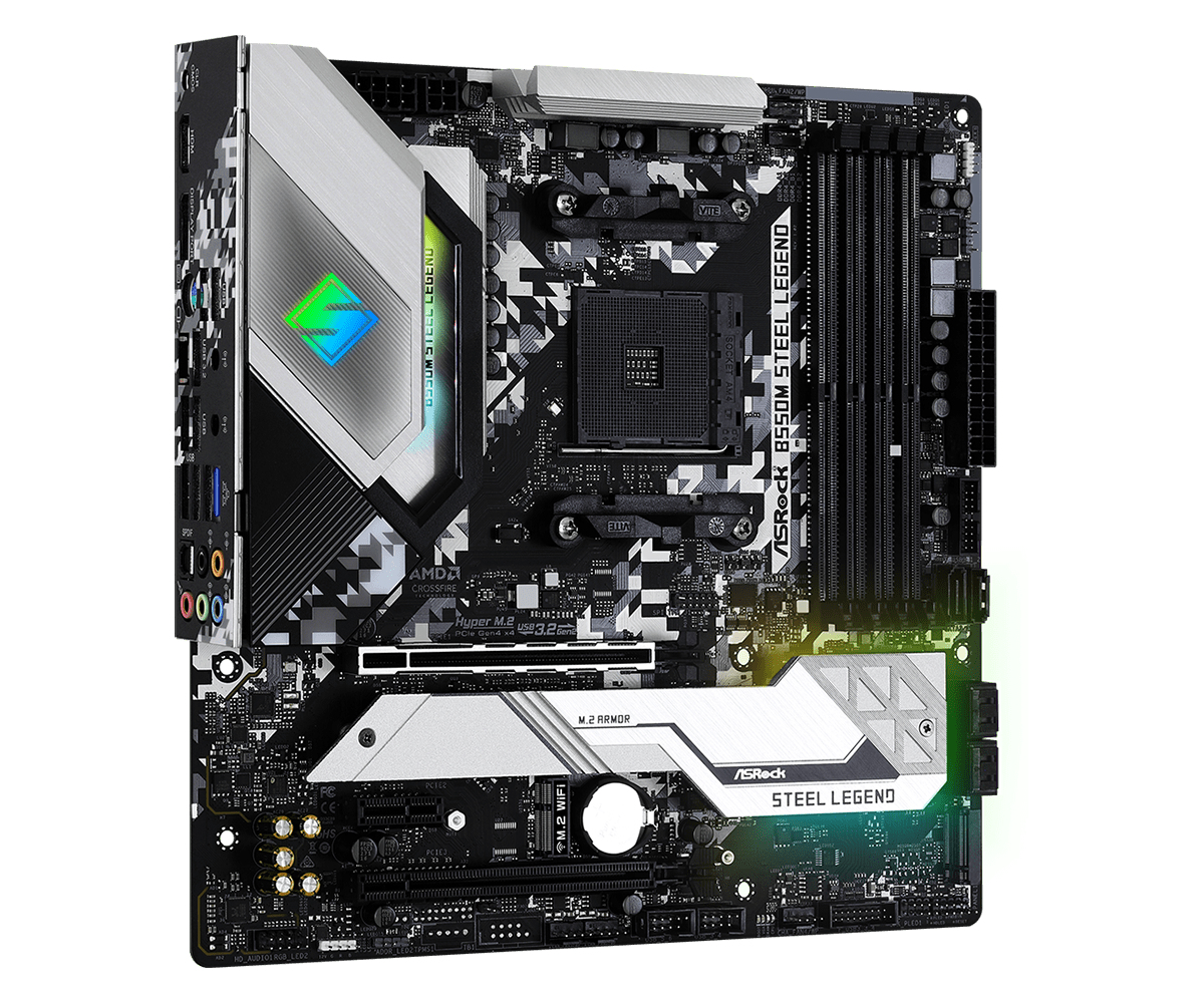 ASRock Steel Legend B550M AMD Micro-ATX DDR4-SDRAM Motherboard