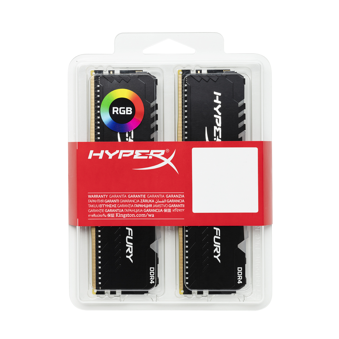 64GB Kingston HyperX Fury DDR4 RGB 3600MHz PC4-28800 CL18 Dual 