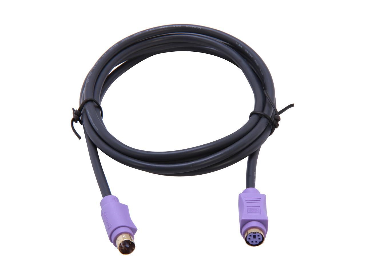 C2G 6ft Ultima PS/2 Keyboard Extension Cable Black & Purple