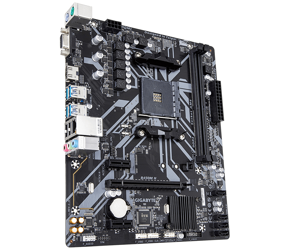 Gigabyte B450M H AMD B450 Socket AM4 micro ATX Motherboard