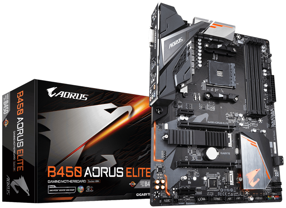 Gigabyte B450 AORUS ELITE motherboard AMD B450 Socket AM4 ATX