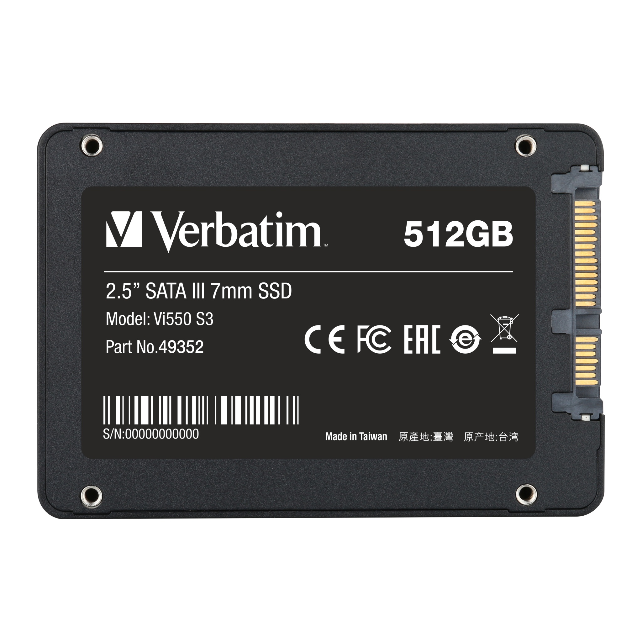 Verbatim Vi550 512GB S3 SSD (49352) | MemoryC