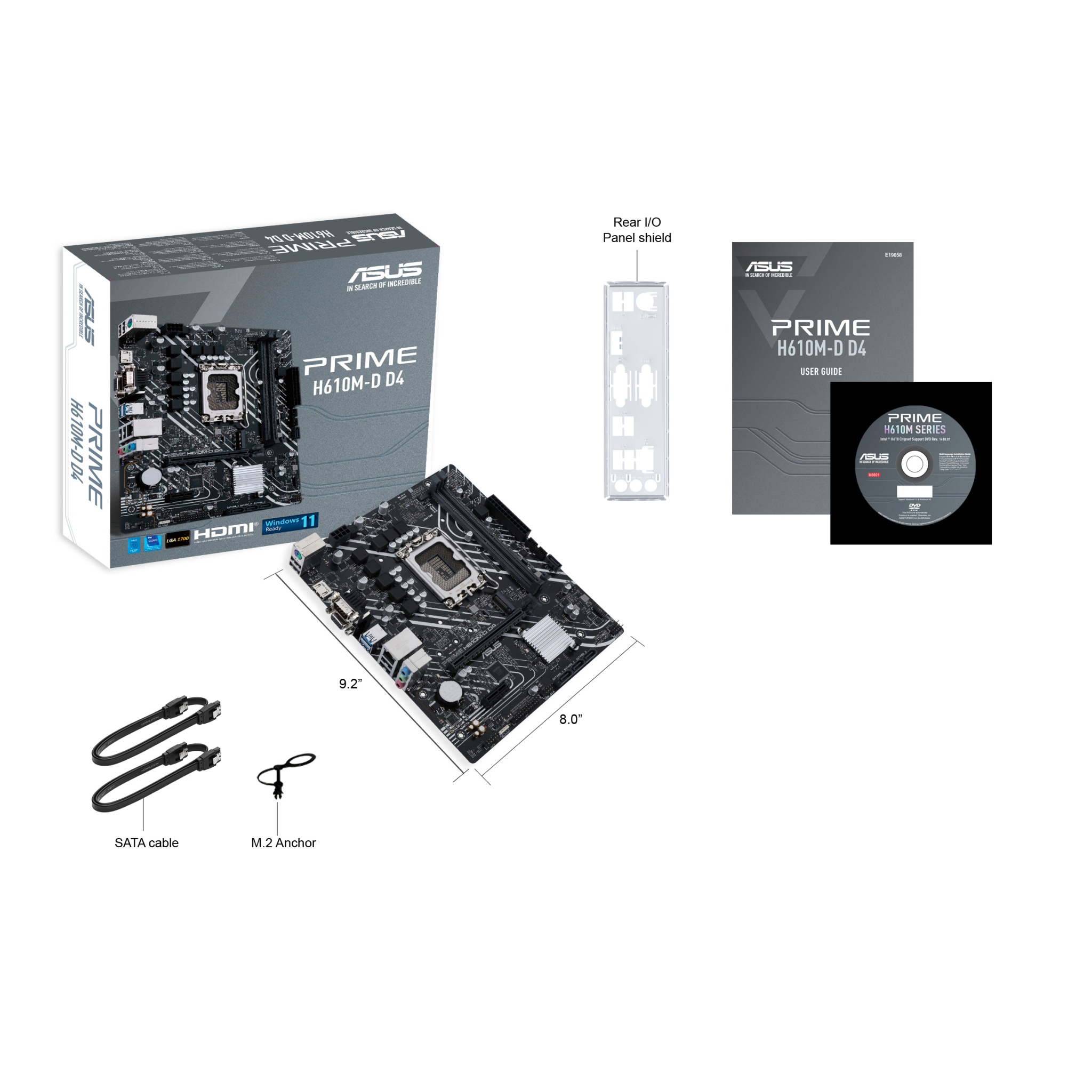 Asus Prime H610M-D D4 Intel LGA 1700 Micro ATX DDR4 Motherboard