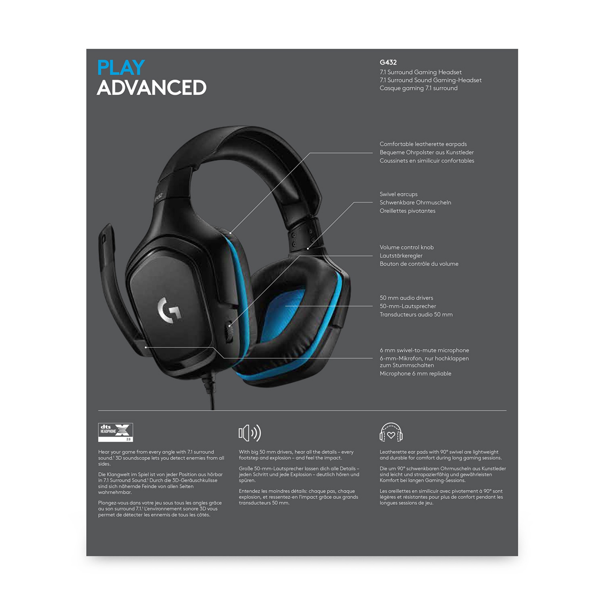 Logitech G G432 Surround Sound Wired Gaming Headset