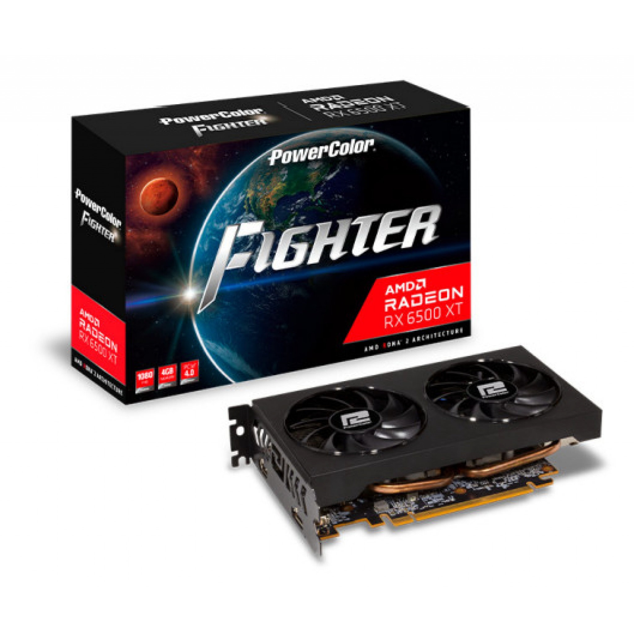 RADEON PowerColor RX6500XT 4G 3種BM完走正常動作 PowerColor Radeon Fighter RX 6500XT 4GB GDDR6 Graphics Card