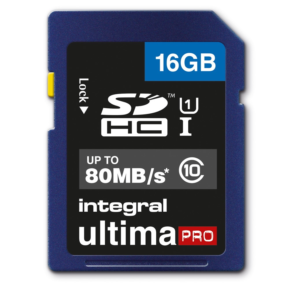 footsteps pageant Embassy 16GB Integral Ultima Pro SDHC 80MB/sec CL10 UHS-1 Memory Card