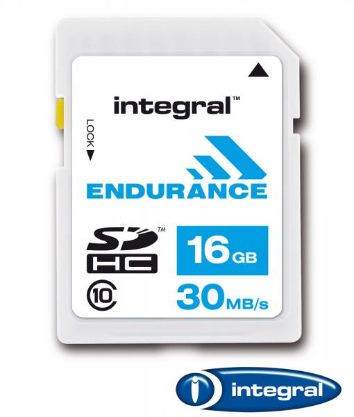 interferens Medalje mønster 16GB Integral Endurance SDHC CL10 memory card (SLC - 30MB/sec read speed)