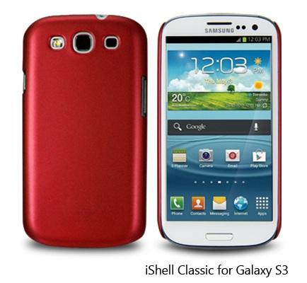 iShell Red Classic Snap-On Case + Protector for Samsung S3