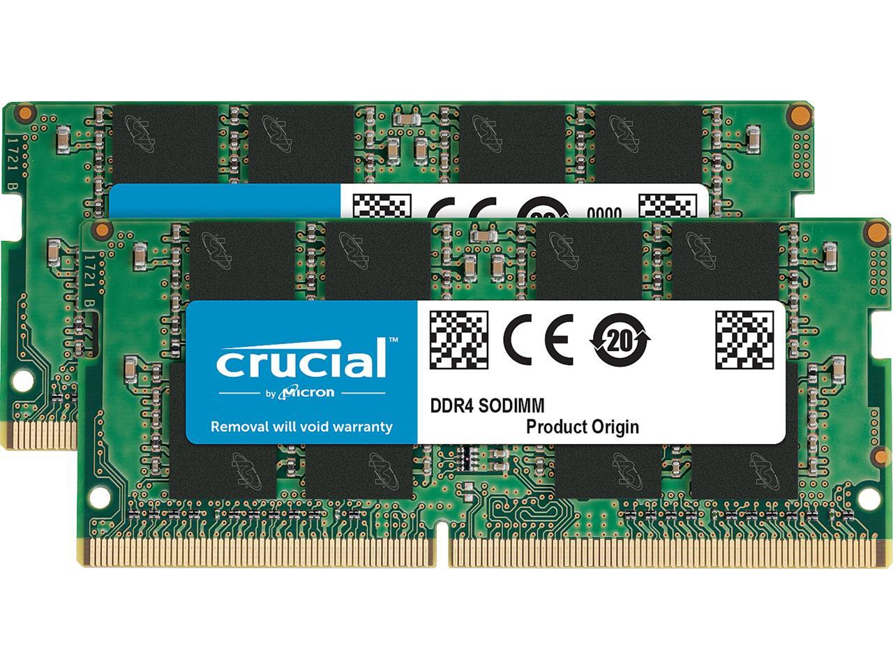 16GB Crucial DDR4 SO-DIMM 3200MHz PC4-25600 CL22 1.2V Dual Memory Kit (2 x  8GB)