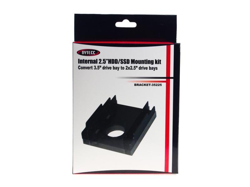 NEON Internal 2.5-inch SSD/HDD mounting kit (supports 2x 2.5-inch drives  per 3.5-inch bay)