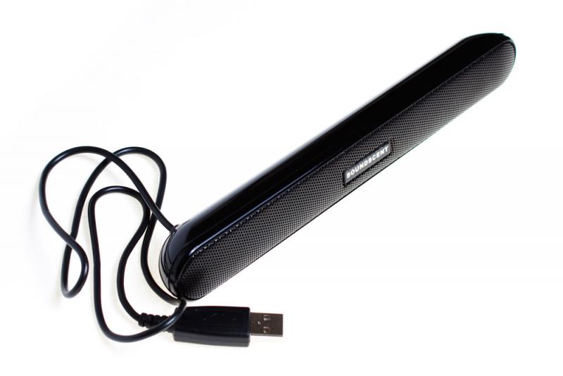 Portable USB Speakers Plug & Play slim black design 2W output