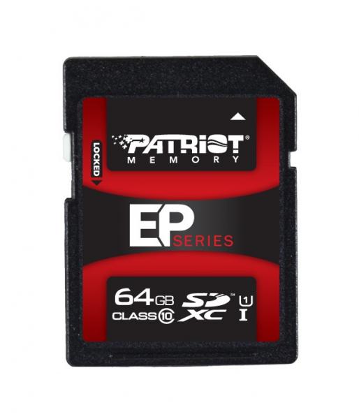 64GB Patriot SDXC Class 10 EP Series UHSI memory card