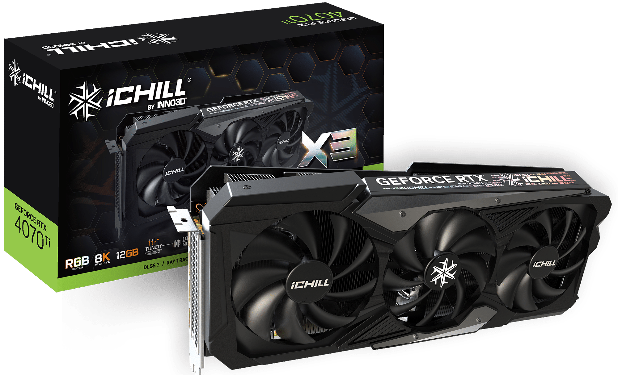 Inno3D iChill Geforce RTX 4070 Ti x3 NVIDIA 12GB GDDR6X Graphics Card