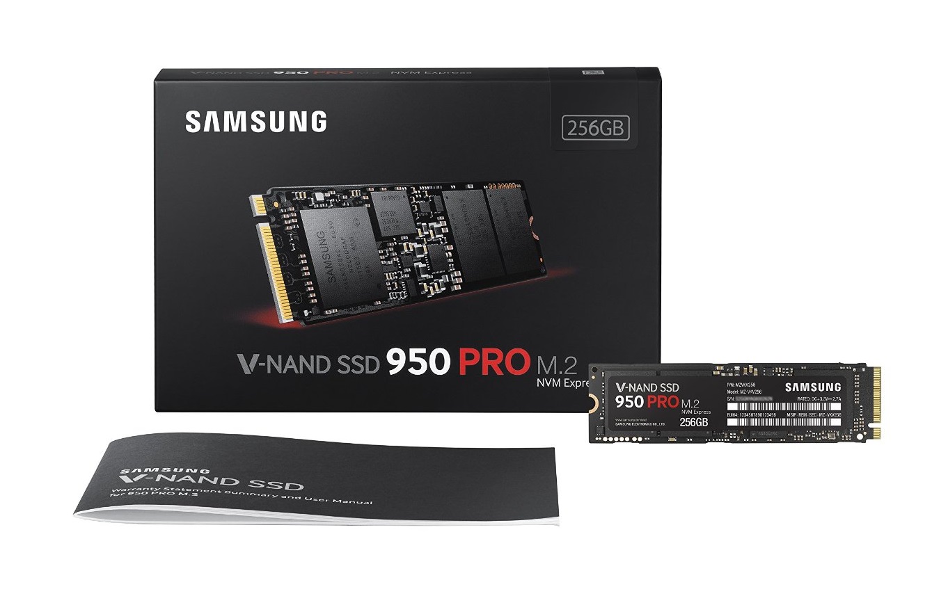 256GB Samsung 950 PRO PCIe NVMe Internal Solid State SSD