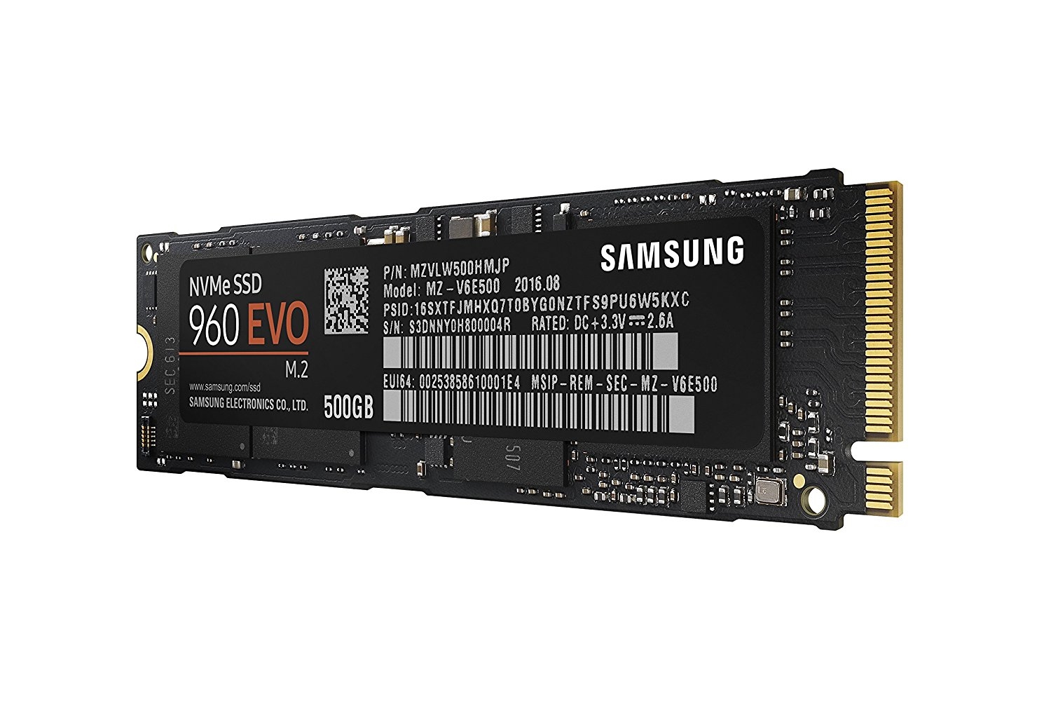 Samsung 960 EVO M.2 500GB SSD + 外付けケース 500GB Samsung 960 EVO M.2 PCIe NVMe Internal Solid State SSD