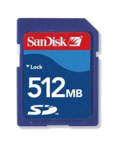 512Mb Sandisk Secure Digital memory Card