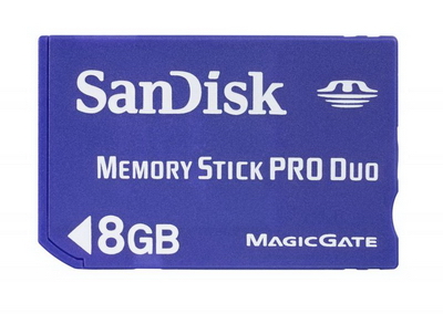 8GB Sandisk Memory Stick PRO Duo (MagicGate Compatible)