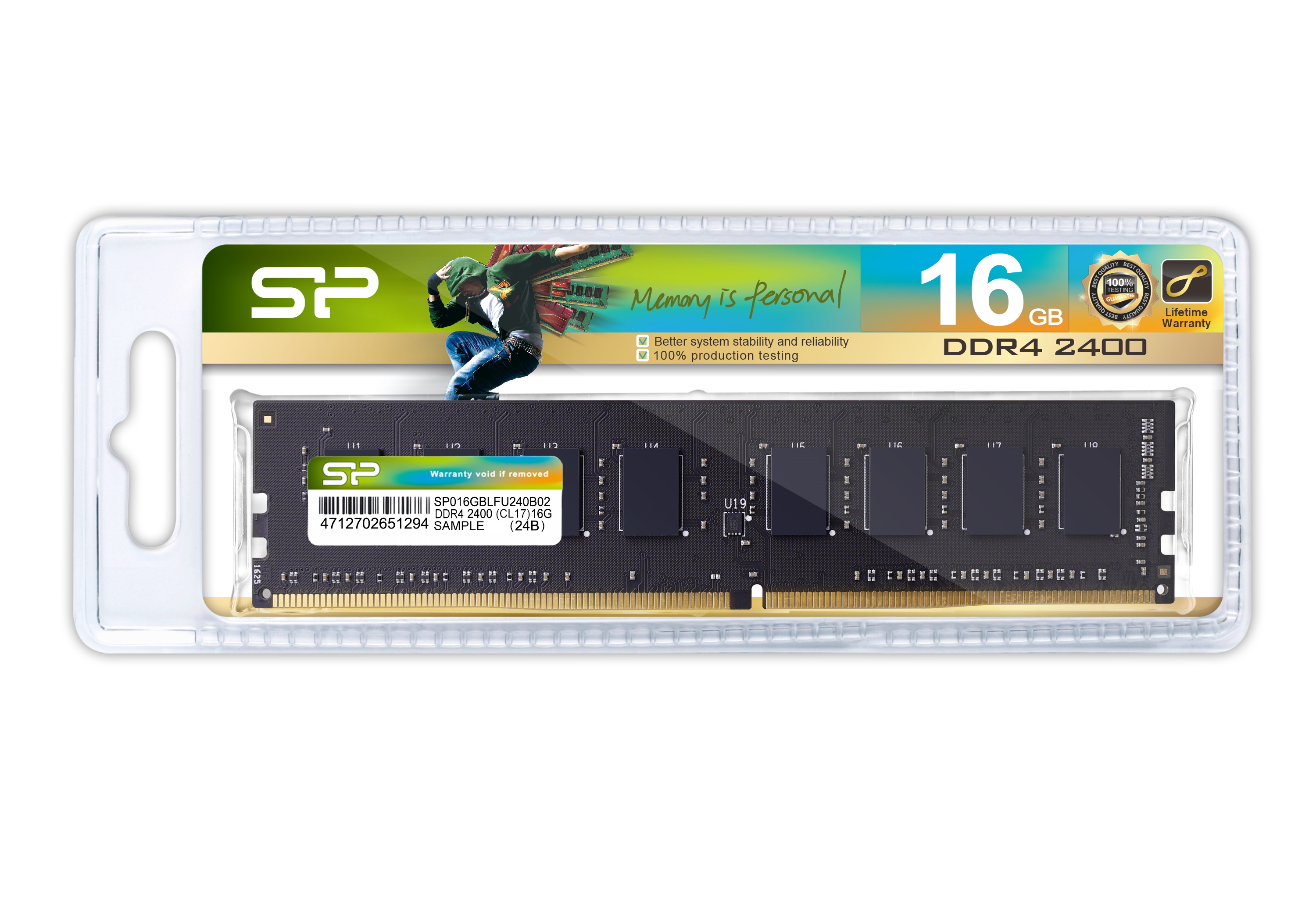 Erobrer kant forholdet 16GB Silicon Power DDR4 2400MHz PC4-19200 Desktop Memory Module CL17 288  pins