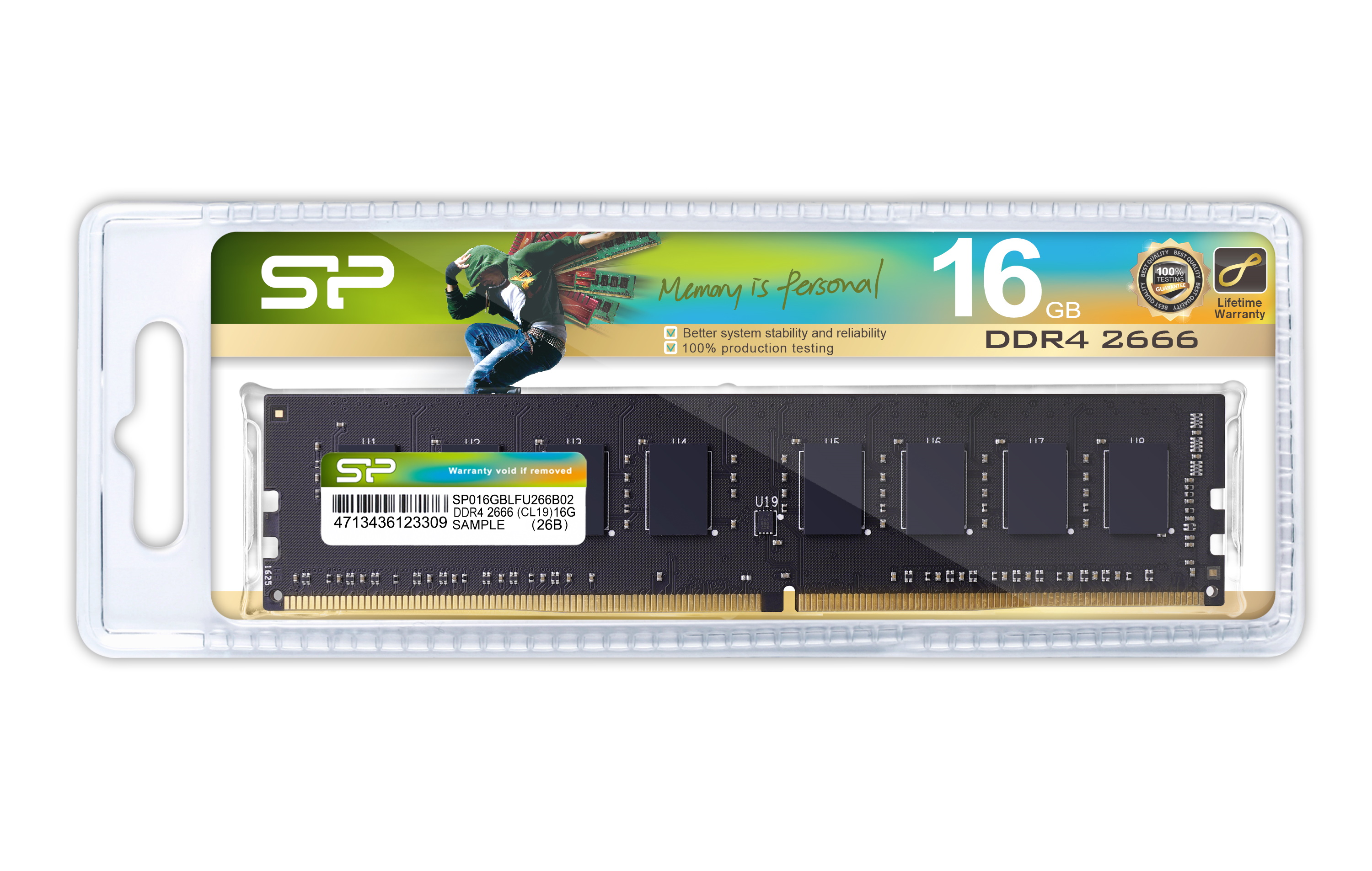 16GB Silicon Power DDR4 2666MHz PC4-21300 Desktop Memory Module CL19 288  pins