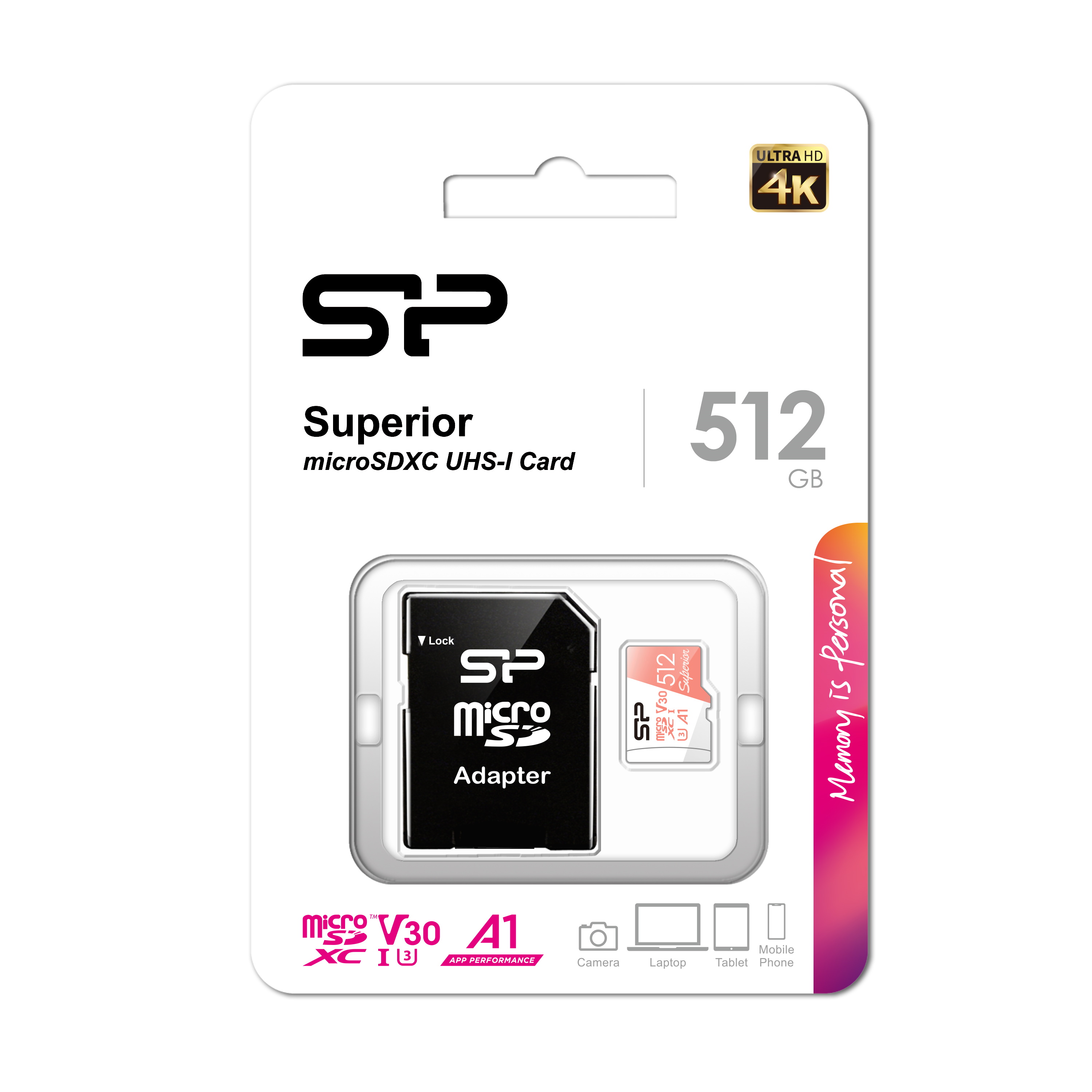 512GB Silicon Power Superior microSDXC UHS-I 4K Ultra HD Memory Card
