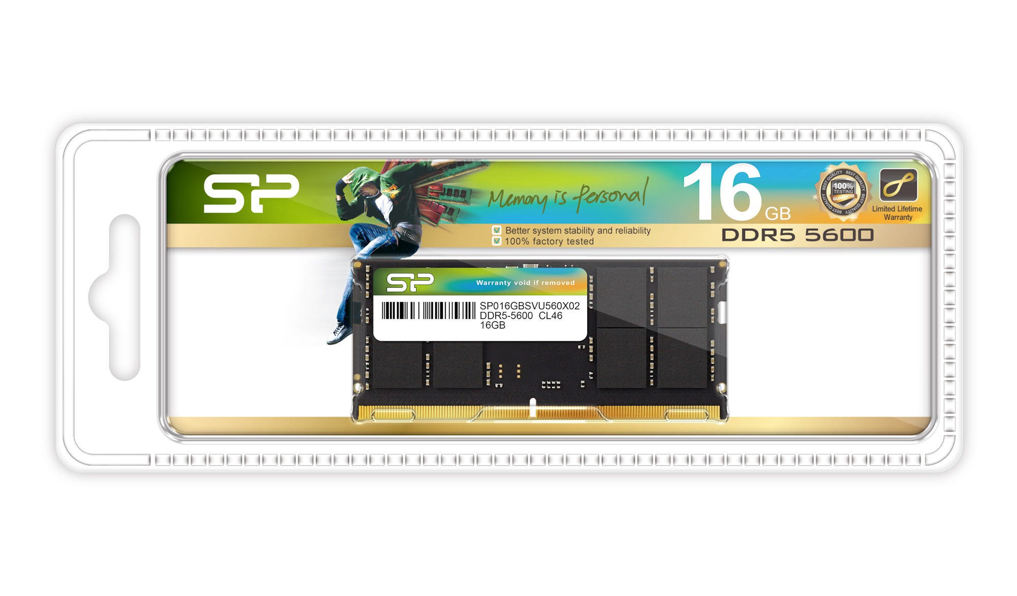 16GB Silicon Power DDR5 SO-DIMM 5600MHz CL46 1.1V Laptop Memory Module